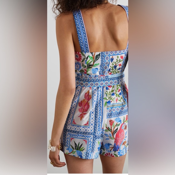 Farm Rio Poplin Playsuit Romper - Net a Porter - NWT - Picture 4 of 5